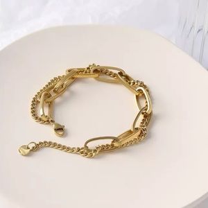 18K Gold Plated Link & Chain Bracelet